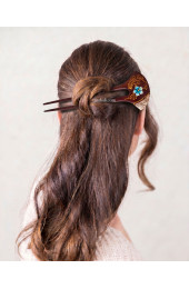 Painted Wooden Hair Stick